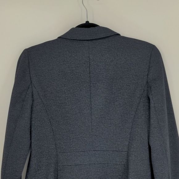 Talbots Women's Blue Twill Piqué Stretch Knit Aberdeen Blazer Jacket Size 4 - Picture 12 of 15